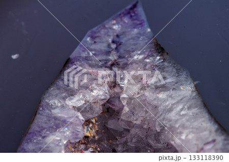 Macro mineral stone Agate breed a white background 133118390