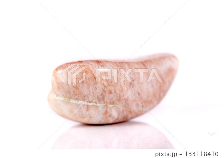 Macro mineral stone jasper on a white background 133118410