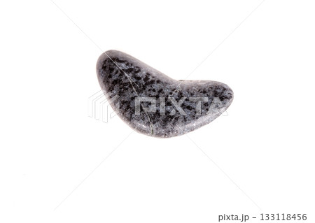 Macro mineral stone lignite on a white background Macro mineral stone lignite on a white background 133118456