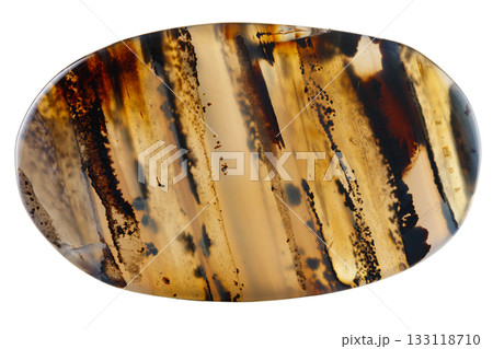 Macro mineral stone Moss Agate, Agate muschiataan white 133118710