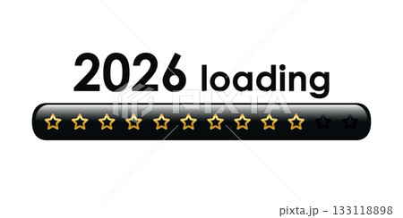 2026 loading golden bar with stars vector illustration 2026 loading golden bar with stars vector illustration 133118898