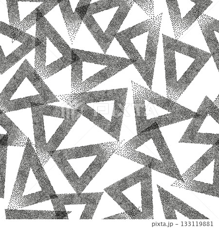 Seamless triangles pattern. Abstract trendy texture. Geometric black and white background 133119881