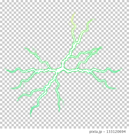 Green radial lightning 133120694