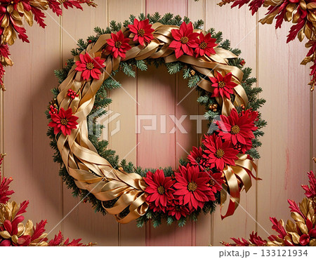 クリスマスリース クリスマスリース 133121934