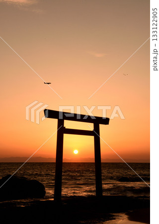 南知多つぶて浦の夕陽 南知多つぶて浦の夕陽 133122905
