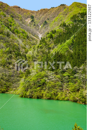 五箇山菅沼合掌造り集落から眺める庄川 五箇山菅沼合掌造り集落から眺める庄川 133122987