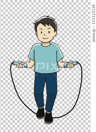 Boy jumping rope Boy jumping rope 133123139