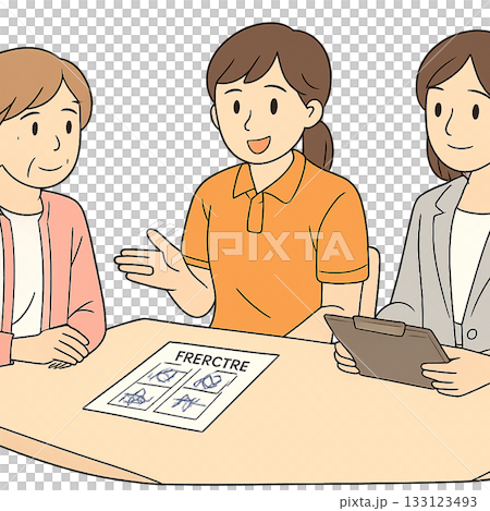 經理與客戶會面的示意圖 133123493