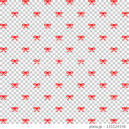 小紅絲帶背景插圖，白色背景 133124156