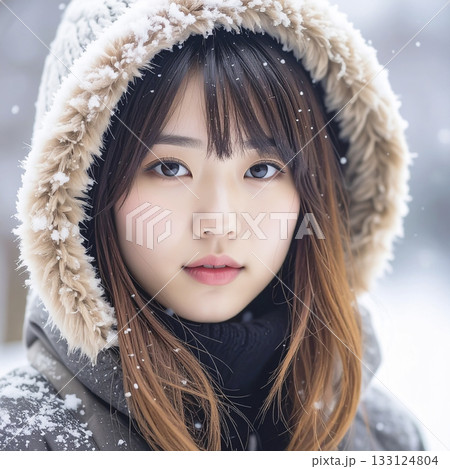 ジャンパーの若い女性 AI生成画像 ジャンパーの若い女性 AI生成画像 133124804