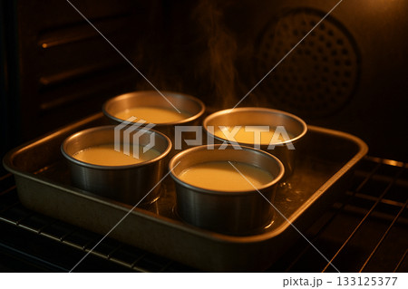 生地をオーブンで焼く 133125377