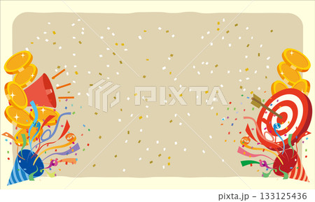 当たりのお祝いフレーム 133125436