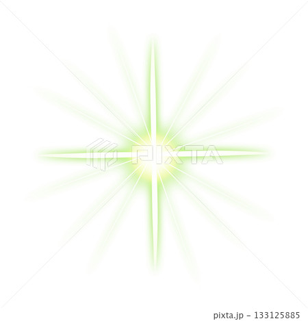 黄緑色の強い光 133125885
