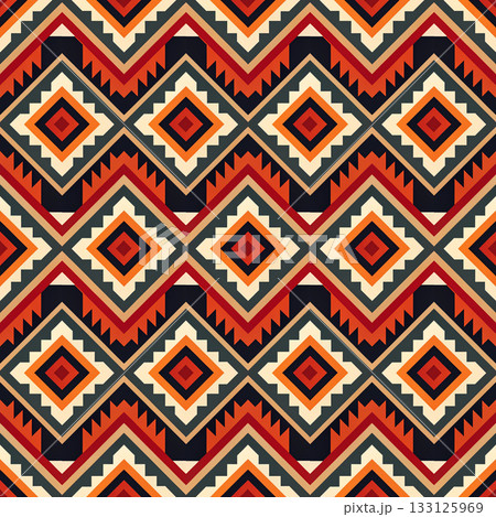 seamless tribal ethnic pattern. geometric vector pattern seamless tribal ethnic pattern. geometric vector pattern 133125969