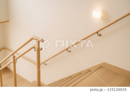 手すりのある階段 手すりのある階段 133126035