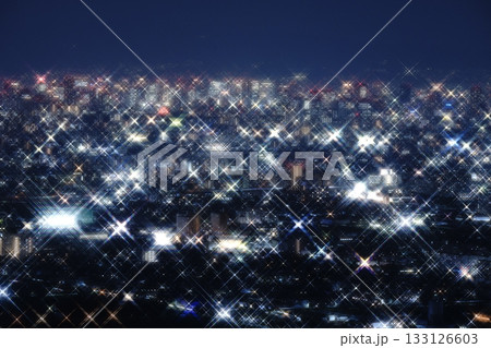 生駒山から見た、大阪市街夜景 133126603