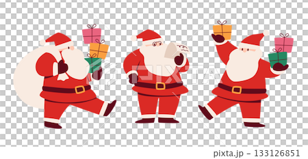 プレゼントの準備をするサンタクロース クリスマスイベント プレゼントの準備をするサンタクロース クリスマスイベント 133126851