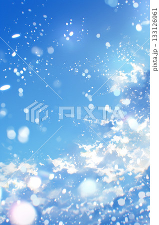 空に舞う雪の背景　AI画像 133126961