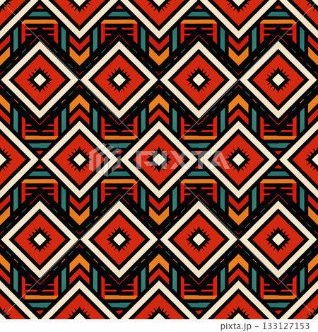 seamless tribal ethnic pattern. geometric vector pattern 133127153