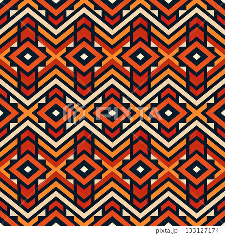 seamless tribal ethnic pattern. geometric vector pattern seamless tribal ethnic pattern. geometric vector pattern 133127174