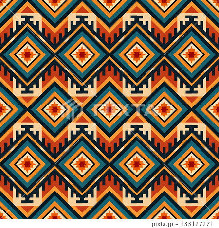 seamless tribal ethnic pattern. geometric vector pattern 133127271