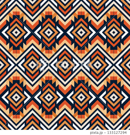 seamless tribal ethnic pattern. geometric vector pattern 133127294