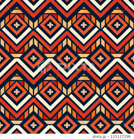 seamless tribal ethnic pattern. geometric vector pattern seamless tribal ethnic pattern. geometric vector pattern 133127296