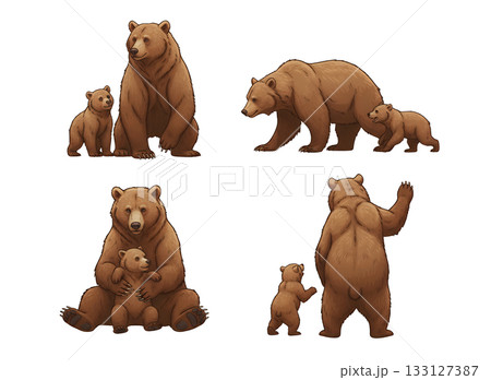 いろいろなクマのイラストセットのイラスト素材 [133127387] - PIXTA