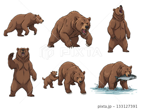 いろいろなクマのイラストセット 133127391