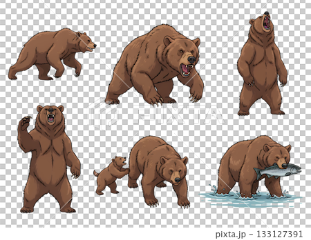 いろいろなクマのイラストセット 133127391