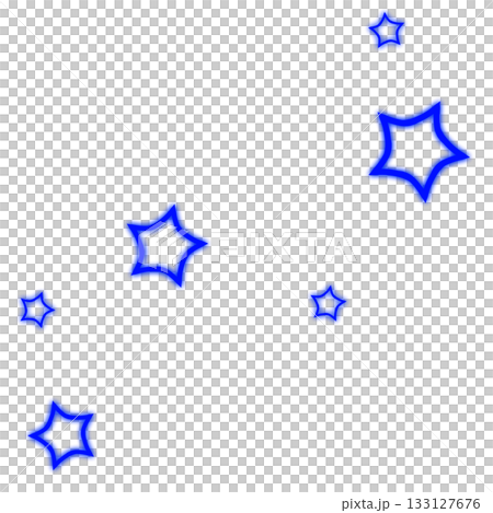 青色のシンプルで可愛いキラキラ星のイラスト 青色のシンプルで可愛いキラキラ星のイラスト 133127676