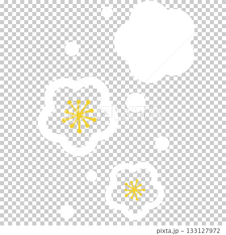 一幅白色花朵的簡單插圖 133127972