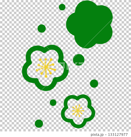 一朵綠色花朵的簡單插圖 133127977