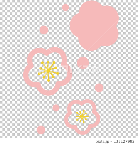 Simple illustration of pink flowers 133127992