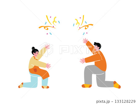 お祝いする夫婦 133128229