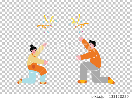 一對喜氣洋洋的夫婦 一對喜氣洋洋的夫婦 133128229