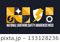 National Lightning Safety Awareness Week. Holiday concept. Template for background, banner, card 133128236