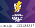 National Lightning Safety Awareness Week. Holiday concept. Template for background, banner, card 133128237