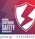 National Lightning Safety Awareness Week. Holiday concept. Template for background, banner, card 133128238