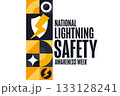 National Lightning Safety Awareness Week. Holiday concept. Template for background, banner, card 133128241