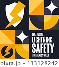 National Lightning Safety Awareness Week. Holiday concept. Template for background, banner, card 133128242