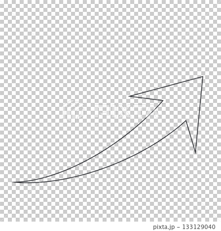 平滑的右箭頭線畫 平滑的右箭頭線畫 133129040