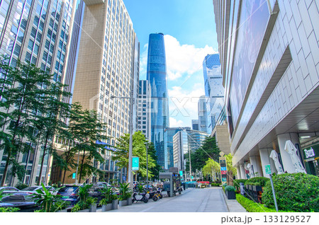 中国にある大都市広州のとても美しい街並み風景 133129527