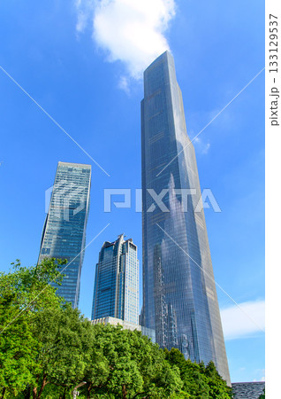 中国にある大都市広州のとても美しい街並み風景 133129537