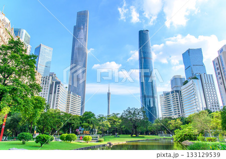 中国にある大都市広州のとても美しい街並み風景 133129539