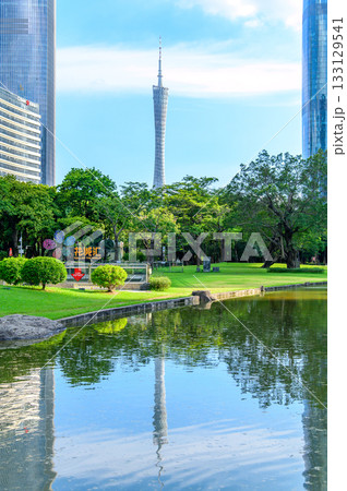 中国にある大都市広州のとても美しい街並み風景 133129541