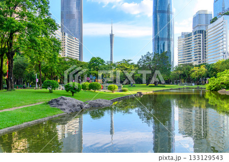 中国にある大都市広州のとても美しい街並み風景 133129543