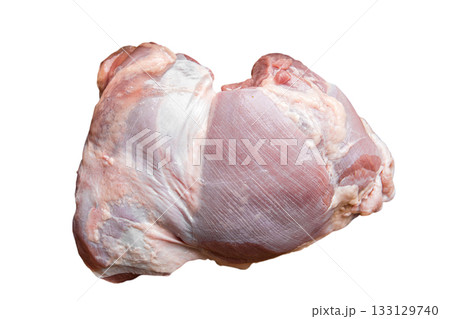 Isolated raw turkey fillet piece 133129740