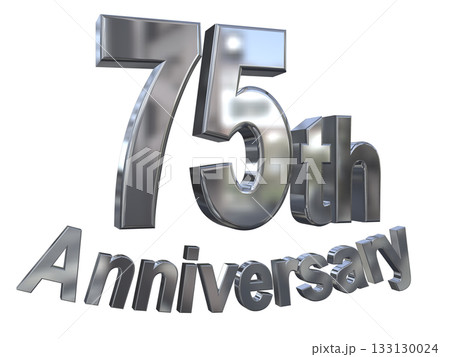 3DCG文字「75th Anniversary/75周年マークキラキラ」 133130024