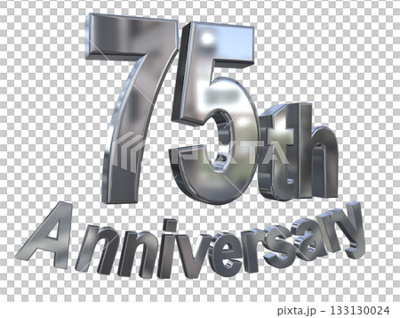 3DCG文字「75th Anniversary/75周年マークキラキラ」 133130024
